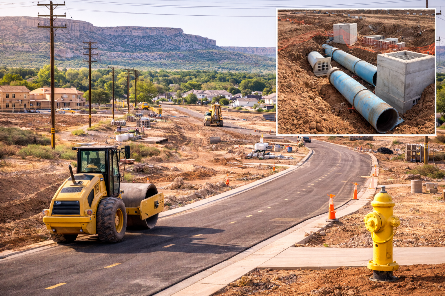 Suburban Road Construction